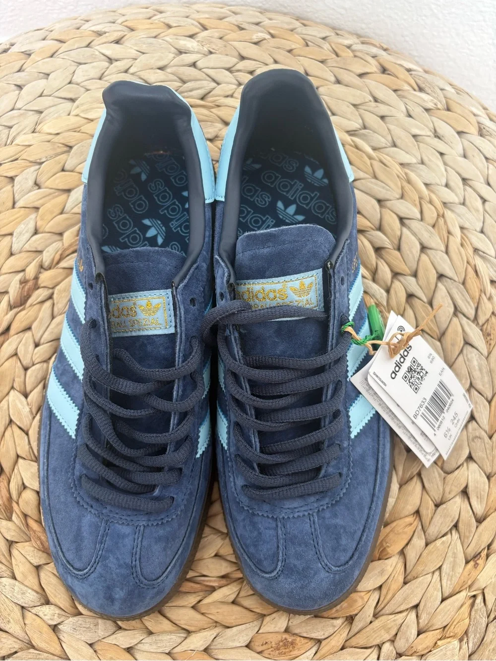 Adidas Spezial Suede Sneakers in Navy with Light Blue Stripes